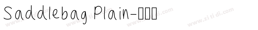 Saddlebag Plain字体转换